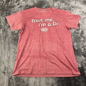 Savvy T Shirt Mens Large Heather Red Cotton Dr Pepper Trust Me I'm A Dr Graphic